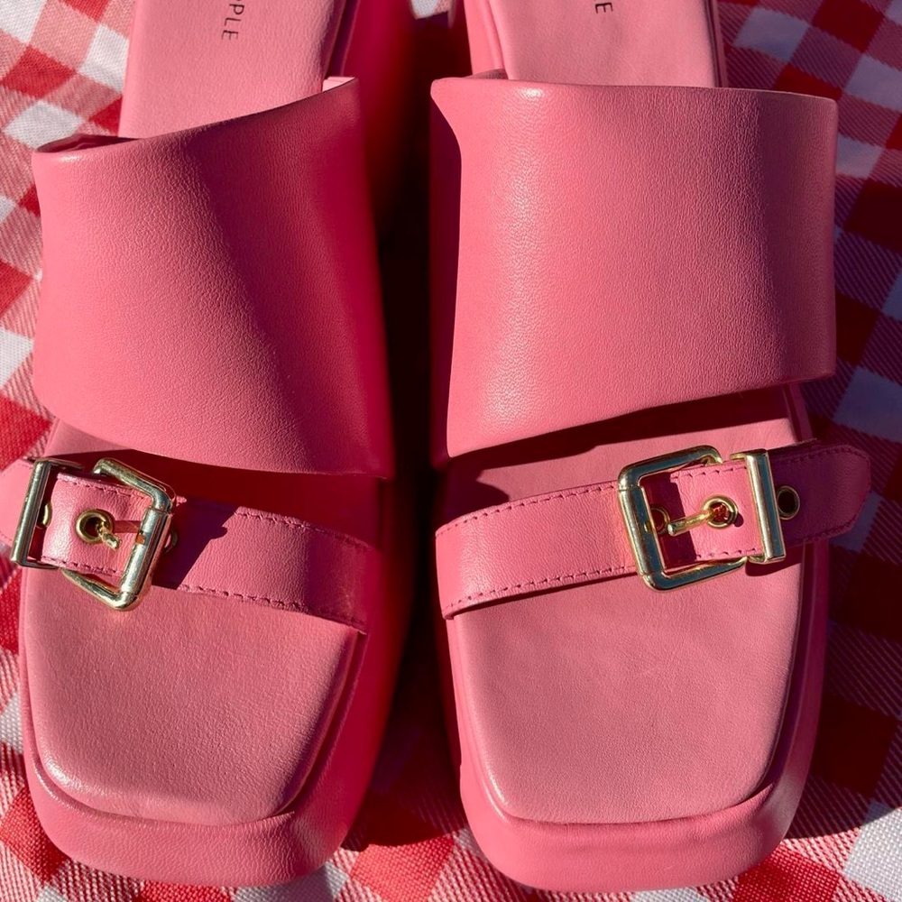 Free People Mila Minimal Wedge in Watermelon - Picture 3 of 8